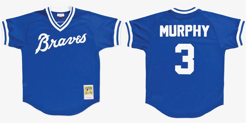 Men's Royal Atlanta Braves #3 Dale Murphy Stitched Baseball Jersey